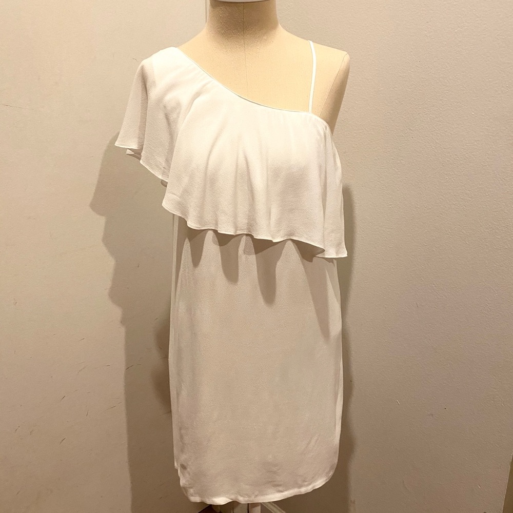 1.STATE White Ruffle Dress 2 Small